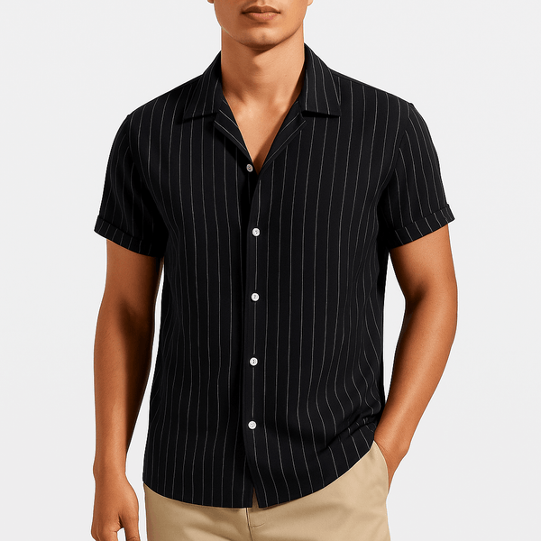 MARMIRI | Camisa de Rayas de Manga Corta para Hombre