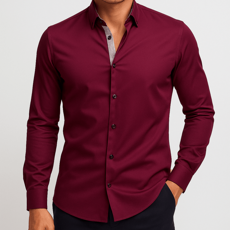 MARMIRI | Camisa Slim Fit de Manga Larga para Hombre