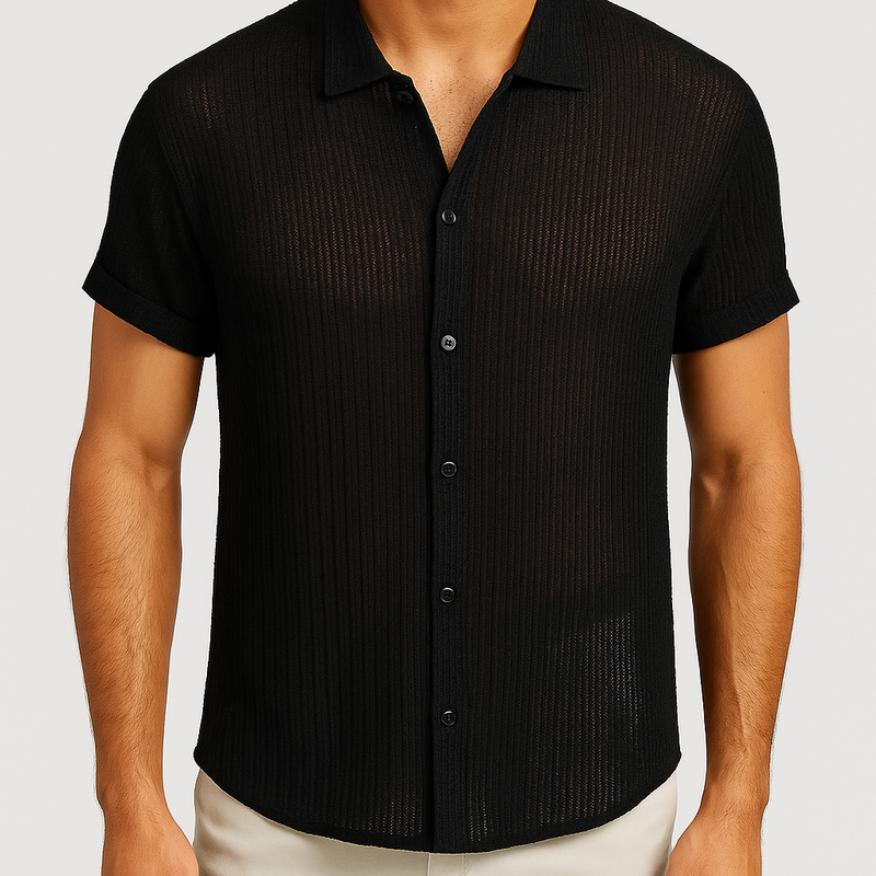 MARMIRI | Camisa de Verano a Rayas de Manga Corta