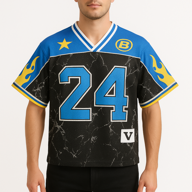 MARMIRI | Camiseta Retro de Fútbol de Malla para Hombre