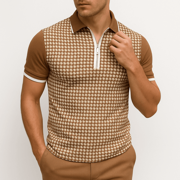 MARMIRI | Polo Retro con Cremallera y Rayas