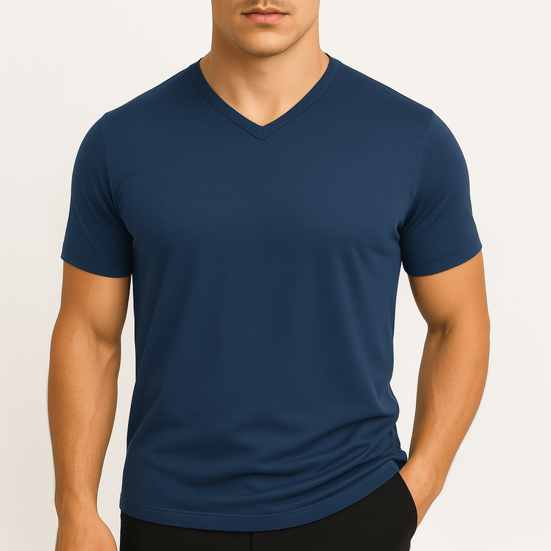 MARMIRI | Camisa Slim Fit con Cuello en V