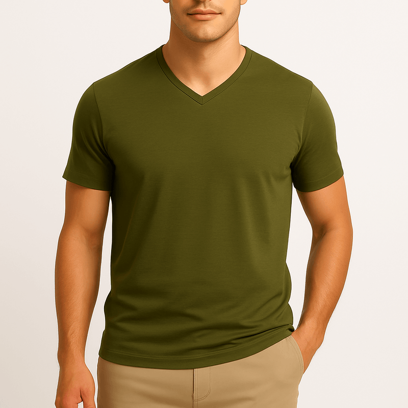 MARMIRI | Camisa Slim Fit con Cuello en V