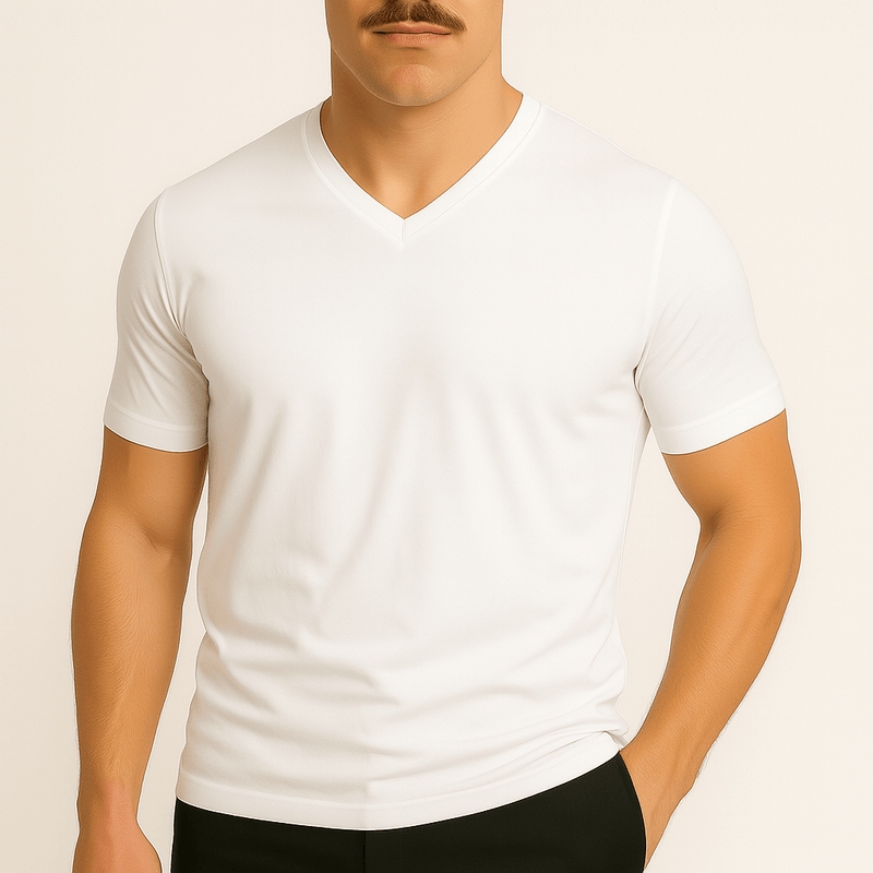 MARMIRI | Camisa Slim Fit con Cuello en V