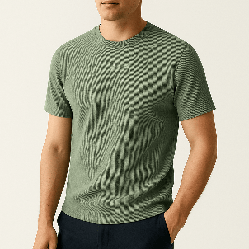MARMIRI | Camiseta de Punto Waffle para Hombre