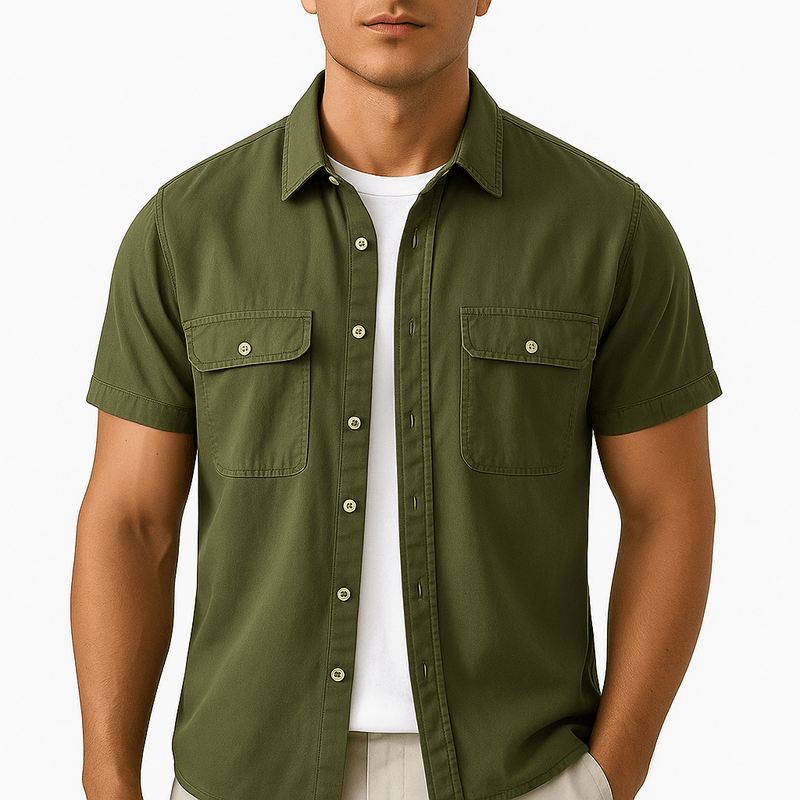 MARMIRI | Camisa de Botones Estilo Workwear