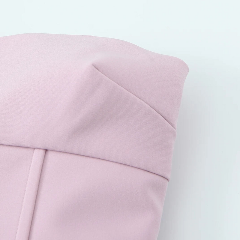 Jaslyn | Vestido mini rosa palabra de honor con detalle de lazo